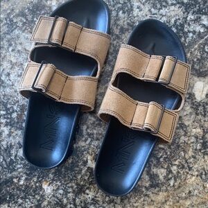 MNG by Mango Double Buckle Slides